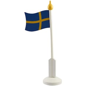 Bordsflagga Svenska flaggan med fot 37cm