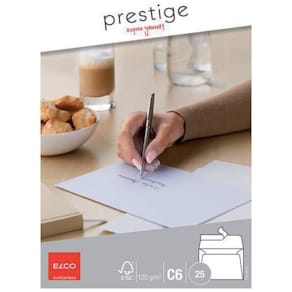 Briefumschlag Elco Prestige, C6, 120 g, HK, hochweiß