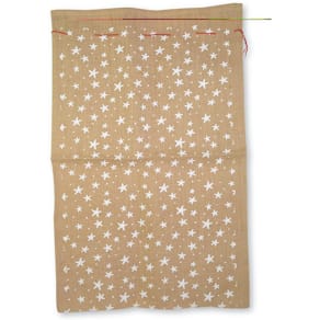 Jutesack Noname mit Sternen, natur/weiß