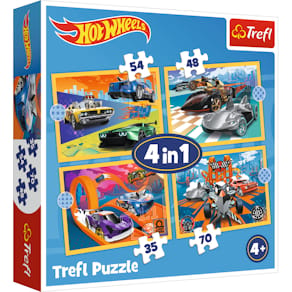 Puzzle Trefl 4-in-1 Hot Wheels