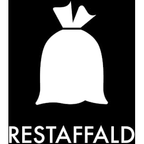 Affaldsetiket Restaffald 60x60 mm, lilla, selvklæbende