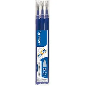 Pennpatron Gelbläck PILOT Frixion Ball/Clicker Blå, 0.7mm, 3/fp