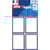 Schooletiketten Agipa, 38 x 50 mm, wit/blauw, 32 stuks