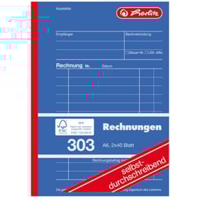 Rechnungsbuch Herlitz 303, A6, 2 x 40 Blatt
