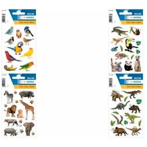 Schmucketiketten HERMA Afrika Tiere, 3 Blatt, 36 Sticker