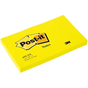 Post-it Notisar 76x127 neon gul