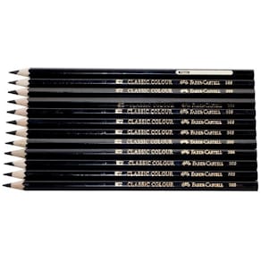 Färgpenna Faber-Castell Svart, 12/fp