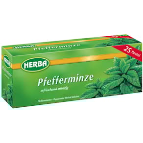 Tee HERBA Pfefferminze, 25 Beutel à 1,5g