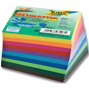 Faltblätter Folia, 8 x 8 cm, 70 g/m², sortiert