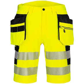 Hantverksshorts DX446 gul varsel kl2 c48