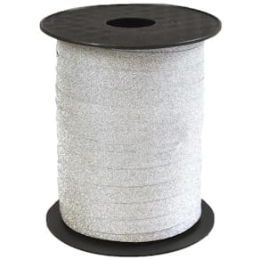 Gavebånd glitter sølv  100m x10mm