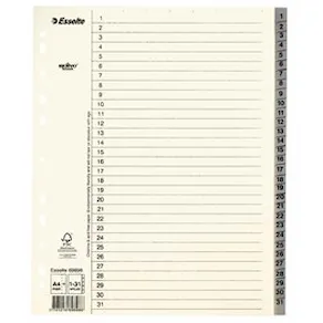 Pappregister Servo System A4+ 1-31 grå