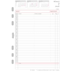 Kalenderblatt CHRONOPLAN A5 Tagesplan, 2026, weiß, 195 Blatt