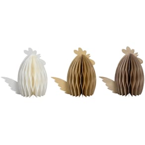 Osterdekoration Wabenpapier-Huhn, sortiert