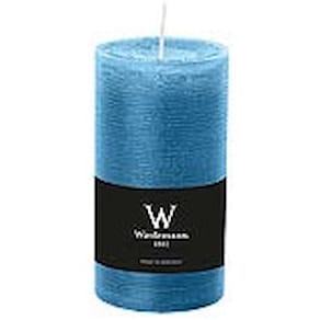 Stumpenkerze D-LUX MARBLE, 130x68mm, azurblau