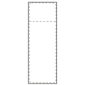 Transportetikett Termo falsad, perforerad, 107x252mm, 2000/fp