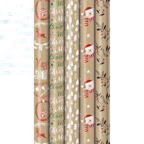 Geschenkpapierrolle ZÖWIE, 1,5 m x 70 cm, Weihnachtsmotive