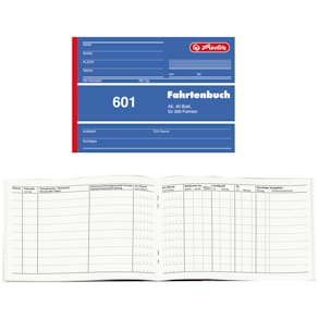 Fahrtenbuch Herlitz 601, A6, 40 Blatt