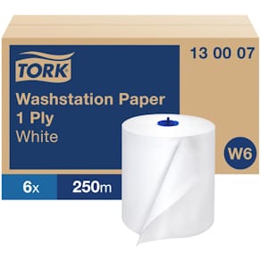 Torkrulle TORK Basic W6 1-lag 250m vit