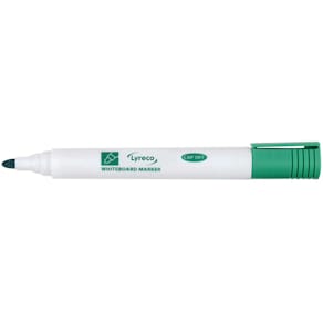 Whiteboardpenna LYRECO drywipe rund grön
