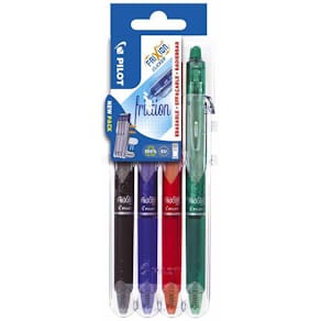 Kuglepen Pilot FriXion sletbar 0,7 mm, assorteret, 4 stk