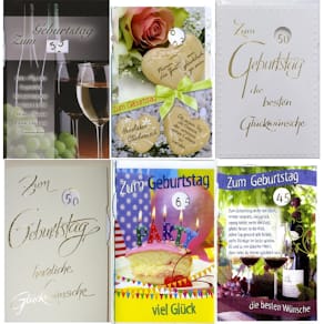 Grußkarte Apollo Drehzahl 10, sortiert, mit Umschlag (Geburtstag)