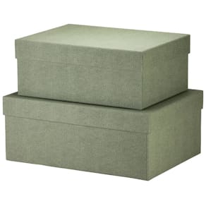 Geschenkkarton Rössler S.O.H.O., sage, 2er Set (rechteckig)