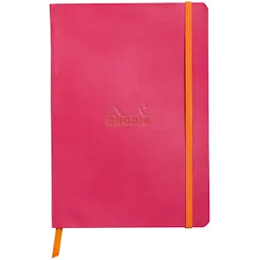 Rhodiarama soft A5 raspberry ruled ivory