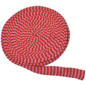 Tubstickad Väv Grå/Röd, bredd 3 cm