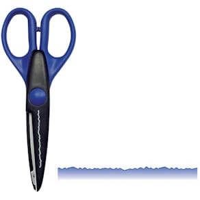 Schere WEDO Kreativschnittschere Bütten, blau, 160 mm