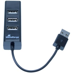 USB-Hub MediaRange 2.0 1:4, schwarz