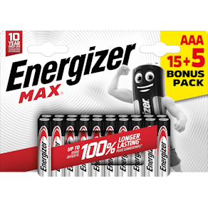 Energizer MAX AAA/E92 (15+5 pack)