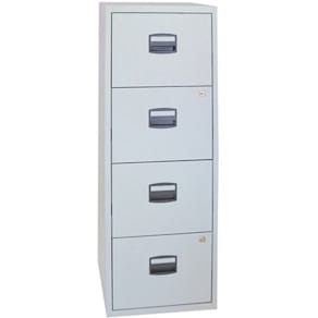 Hängmappsskåp BISLEY Ljusgrå, 4 lådor, 413x1283x400mm