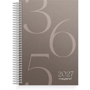 Dagskalender Mayland 2027, 140x179 mm, brun, FSC
