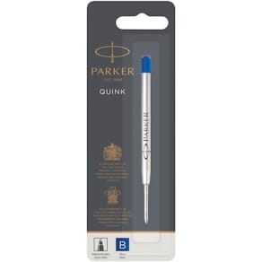 Balpenvulling Parker Quinkflow, breed, blauw, op blister
