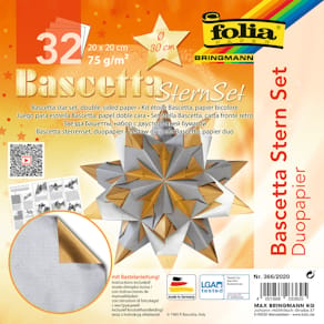 Bastelset Folia Bascetta-Stern, silber/gold