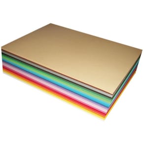 Dekorationskartongsats A4, 20 färger, 220g, 200/fp