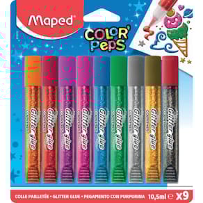 Glitzerkleber Maped Color'Peps, 9 St., sortiert