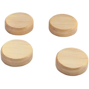 Magnete Sigel Neodym, 4 St., rund, Holz, beige