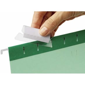 Faneblade Esselte 50x15 mm, transparente, 25 stk
