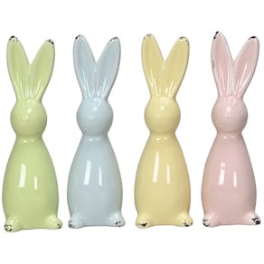 Dekofigur Osterhase Dolomit, pastell, sortiert