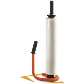 Strækfilmdispenser 400–500 mm, 50 mm kerne, orange, 50 stk/palle