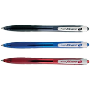 Bläckkulpenna PILOT Rex Grip Svart, medium, 1.0mm, 10st