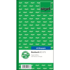 Bonbuch Sigel, 2-fach, blau