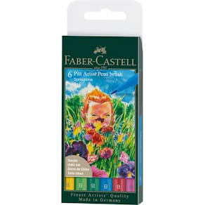 Brushpen-Set Faber-Castell Pitt Artist Pen Brush, 6er, Springtime