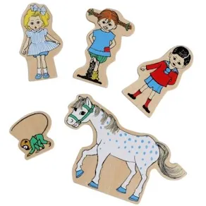 Pippi träfigurset 5 delar