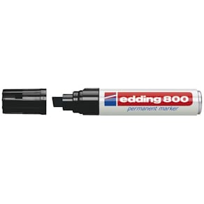 Märkpenna Edding 800 Svart, sned, 4-12mm, 5st