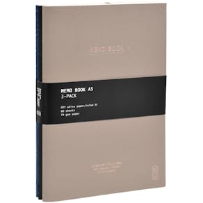 KOZO Skrivhäfte A5 3 Pack Navy Black Sand