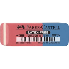Radiergummi Faber-Castell 7070-40, rot/blau, 18 x 8 x 54 mm