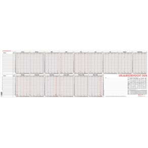 Urlaubsplaner GÜSS, 97,4 x 31 cm